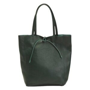 MARLON Made In Italy Leather Unlined Shopper Big Tote